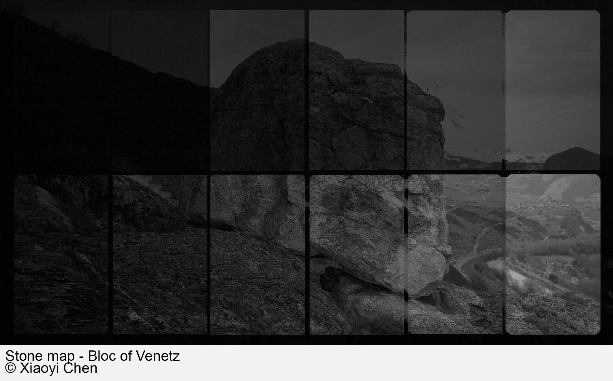 Stone map - Bloc of venetz